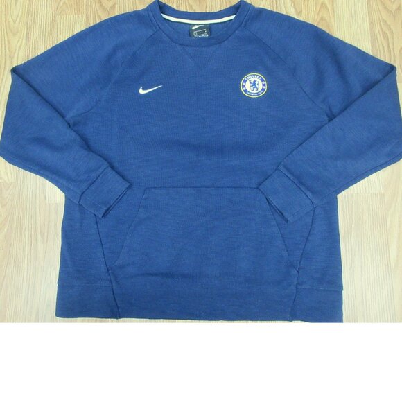 Nike Other - CHELSEA FC NIKE SWEATSHIRT COTTON/POLY BLEND LONDON NAVY Sz LARGE, L